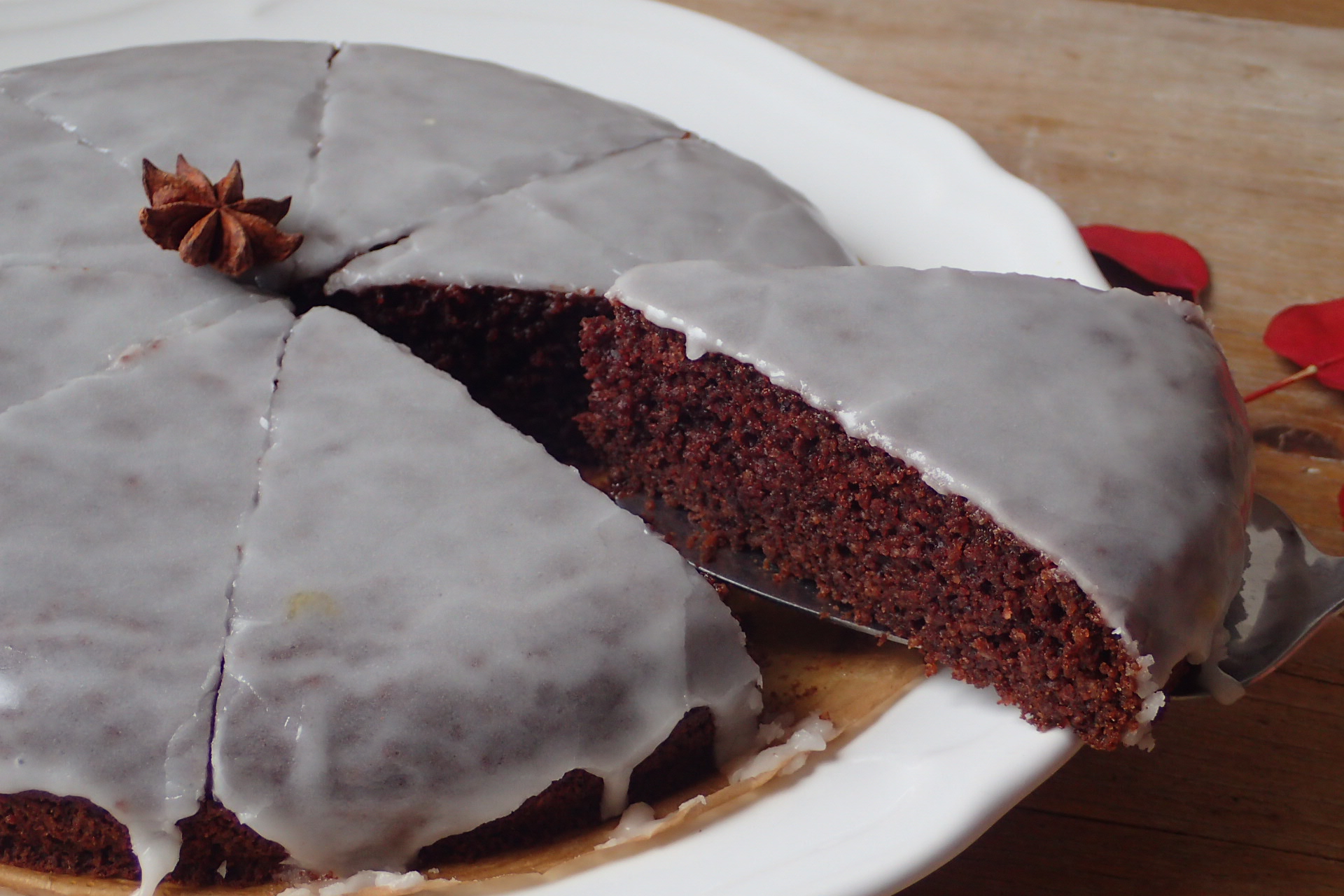 Bezlepkový čokoládový koláč s perníkovým korením